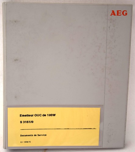 Aeg notice technique et - -,